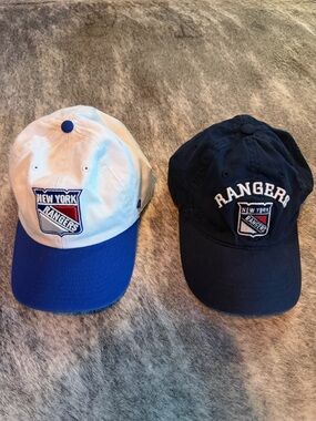 47 & Zephyr New York Rangers Two-Pack Cap Set in White, Royal Blue and Navy